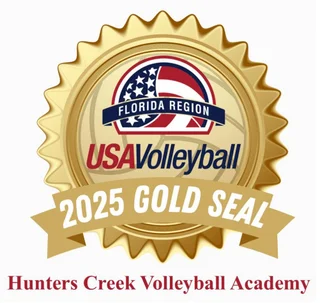 USA Volleyball Florida Region 2025 Gold Seal awarded to Hunters Creek Volleyball Academy